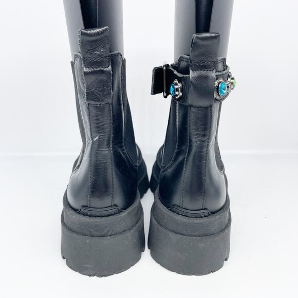 Kurt Geiger Women's Sawyer Embellished Leather Chelsea Boots Black EU 36 US 6 - Picture 4 of 12